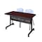 Kobe Rectangle FlipTop Table, 48" W, 29" H, Laminate Top, Mahogany MKFTM4824MH47GY - alternate 1